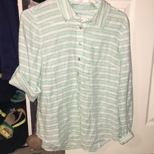 Striped Vineyard Vines Popover shirt